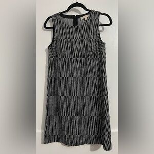 Ann Taylor LOFT Black and White Chevron Mini Dress